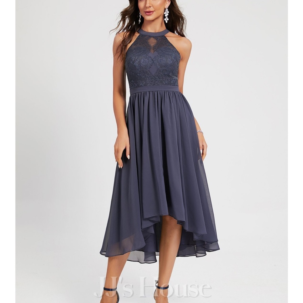 JJs House Stormy High-Low Lace Dress